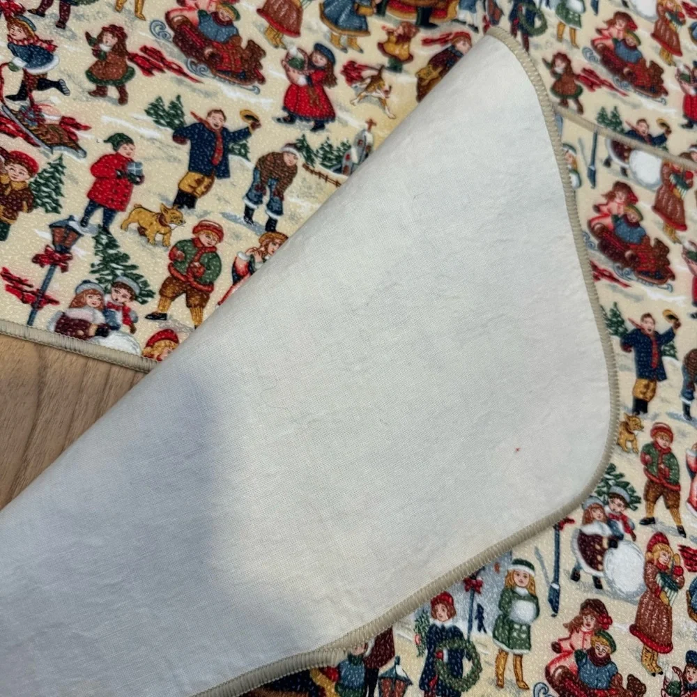Set of 2 Vintage “ My Childhood Christmas “ placements